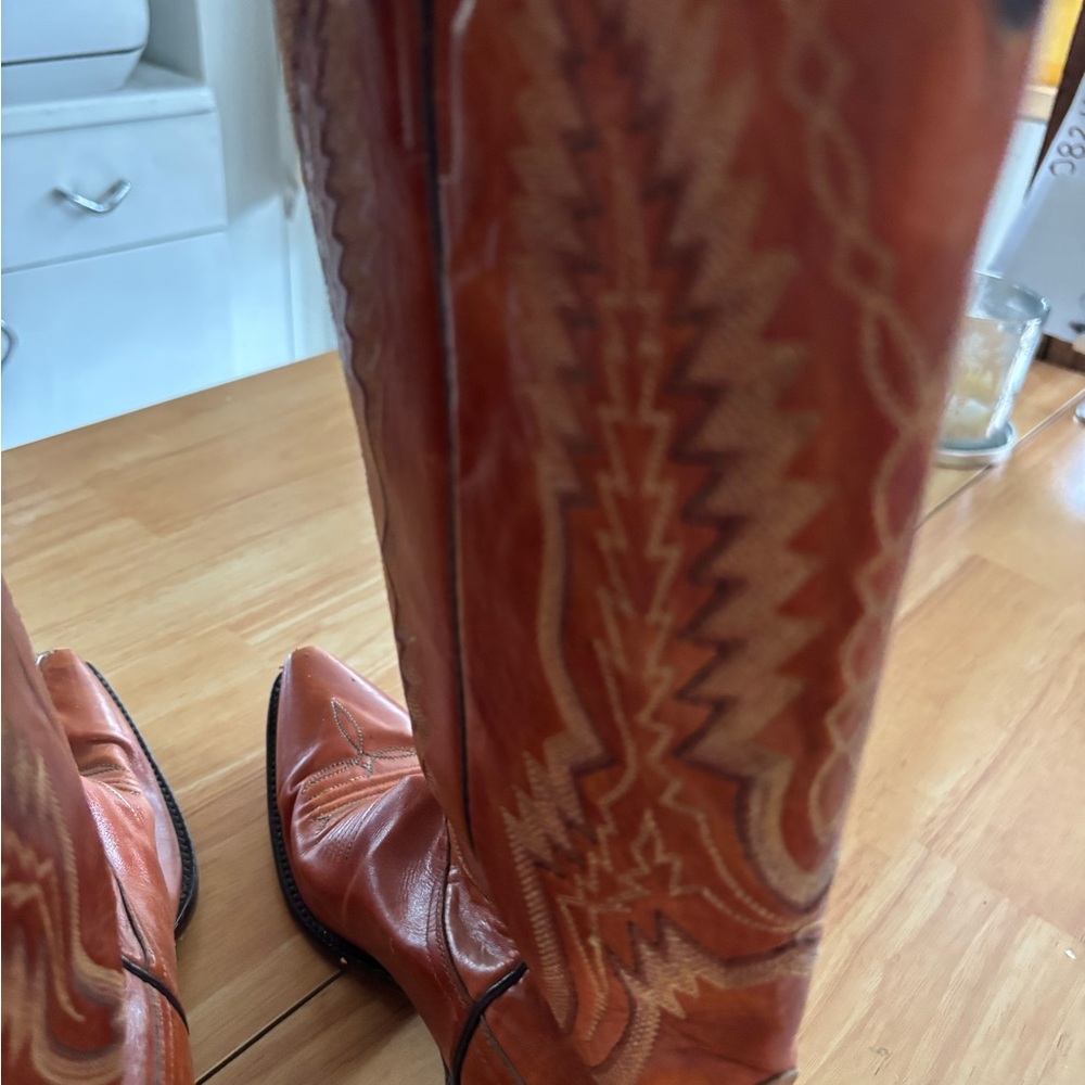 Women’s Tall Lucchese Western Cowgirl Boots Sz 7 - Picture 6 of 15